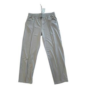 NWT Malibu Barefoot Dreams ButterChic Knit Pintuck Pants Size Large Tan Nickel